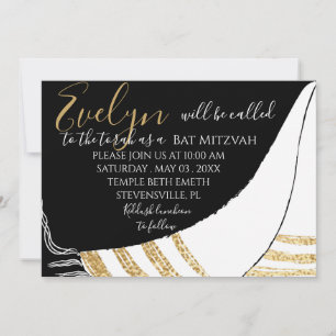 BM Bat mitzvah inbjudan till Pub Mitzvah-Elegant