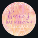 BM Bat mitzvah Pub Mitzvah Bara subtle Runt Klistermärke<br><div class="desc">Pub Mitzvah och/eller Bat mitzvah enkla, subtila, klassiska, runda klistermärken. Anpassa genom att ta bort text och ersätta med egen text. Välj ditt favoritteckensnitt färg, stil och storlekt. All design inslag kan redigeras, och färg kan enkelt bytas ut mot bakgrund! Stickarna är perfekter för kuvert, påsar för party, märkning osv....</div>