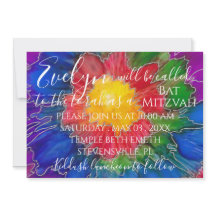 BM Bat mitzvah Pub Mitzvah Colorful Call