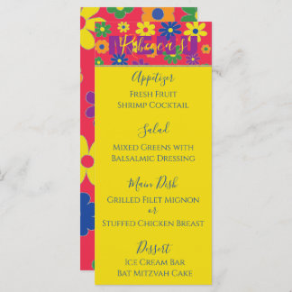 BM Fladdermus eller Pub Mitzvah Elegant Flowered F Meny