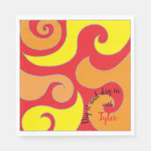 BM Fladdermus eller Pub Mitzvah Napkin Swirled