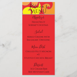 BM Fladdermus Pub Mitzvah 1960's Stil Design Food Meny