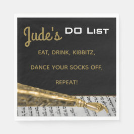 BM Fladdermus Pub Mitzvah Guld Yad Napkins Pappersservett