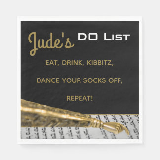 BM Fladdermus Pub Mitzvah Guld Yad Napkins Pappersservett