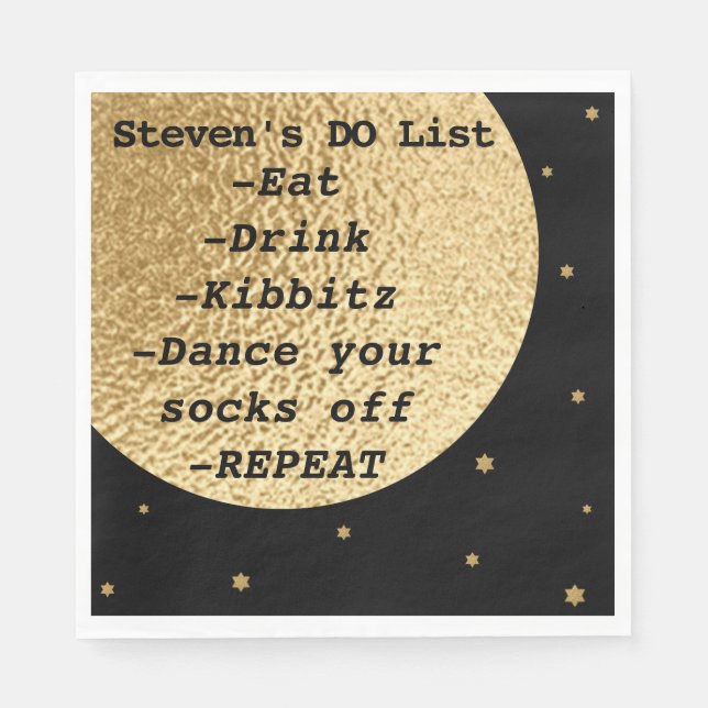 BM Fladdermus Pub Mitzvah-rymden ut ur denna värld Pappersservett (Framsidan)