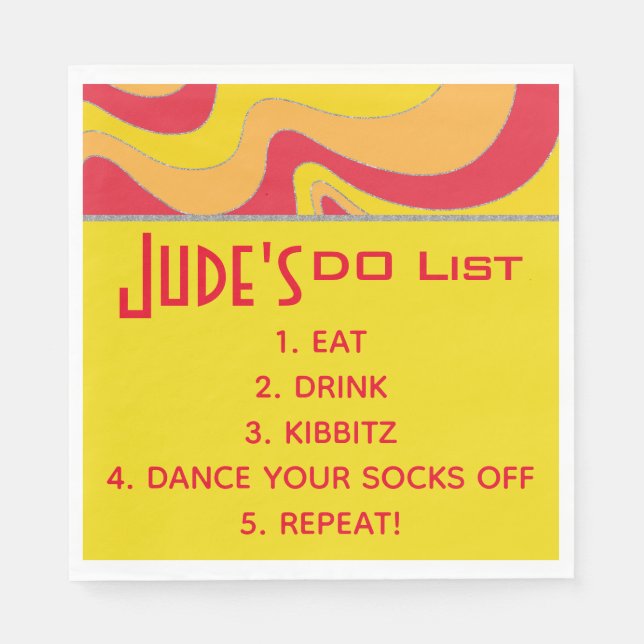 BM Fladdermus Pub Mitzvah Silvery Vågar Napkins Pappersservett (Framsidan)