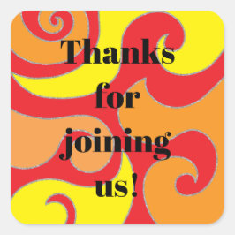 BM Pub Bat mitzvah 60:s Stil-fästtorg Fyrkantigt Klistermärke