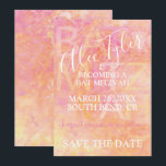 BM Pub Bat mitzvah - spara bara ett fåtal datum Datumet<br><div class="desc">Enkelt subtil och vackert uppgiven Pub Mitzvah eller Bat mitzvah Spara-the-Date-kort. I och med färg hoppas man med denna utformning kunna ge en positiv signal till ett välförtjänt firande. All inslag som konstruerats kan redigeras och/eller överföras till andra Zazzle-produkter. Anpassa genom att ta bort text och ersätta med en egen....</div>