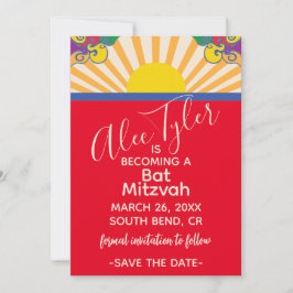 BM Pub Bat mitzvah Sunny Day Save Date Spara Datumet