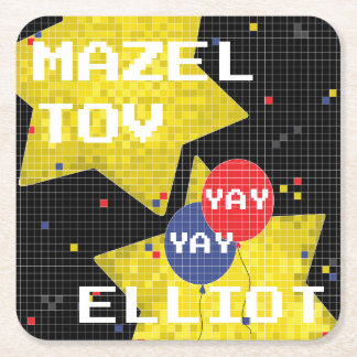 BM Pub eller Bat mitzvah AME PÅ Underlägg Papper Kvadrat