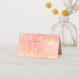 BM Pub och Bat mitzvah enkelt subtle Place-kort Placeringskort