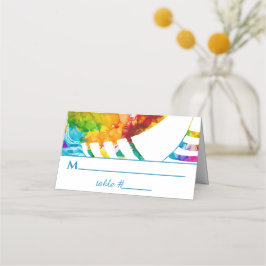 BM Pub och Bat mitzvah färgade lutningsmonteringsk Placeringskort