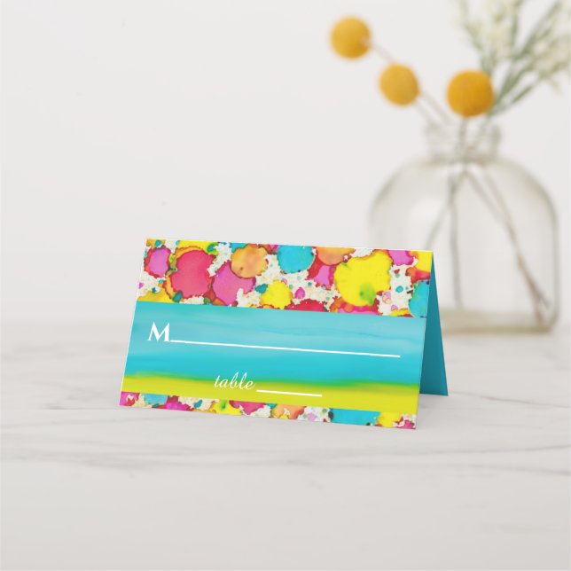 BM Pub och Bat mitzvah färgplatskort Placeringskort (Framsida)