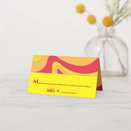 BM Pub och Bat mitzvah Jazzy Swirls Place Cards Placeringskort