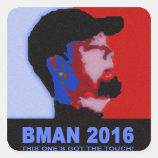 BMAN 2016 Glossy Stickers Fyrkantigt Klistermärke