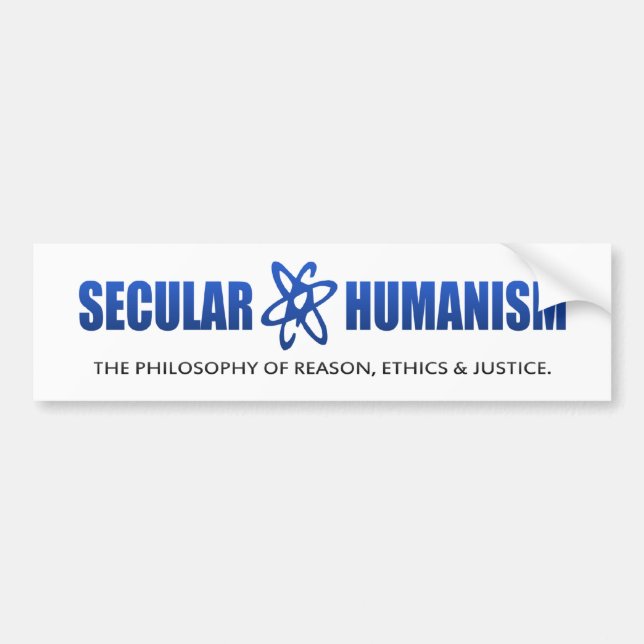 Bmp-filosofi av sekulär Humanism Bildekal (Framsidan)