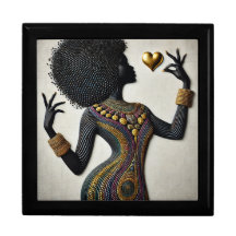 BMSC AfroCentric Wooden Jewelry Keepsak Box 4