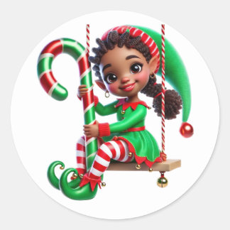 BMSC Santa's Little Helper Elf, V3 Runt Klistermärke