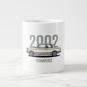 BMW 2002 Chamonix Vit Klassisk Bil Jumbo Mugg