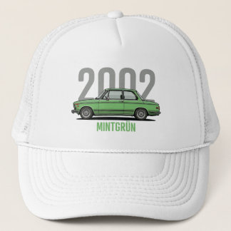 BMW 2002 Mintgrön Klassisk Bil T-Shirt Keps
