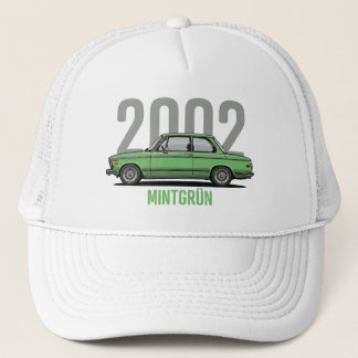 BMW 2002 Mintgrön Klassisk Bil T-Shirt Keps