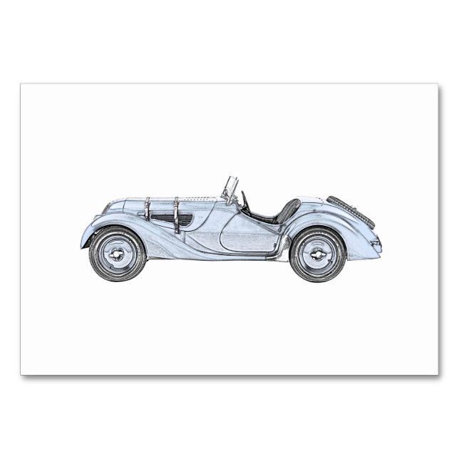 BMW 328 1936 BORDSNUMMER (Framsidan)
