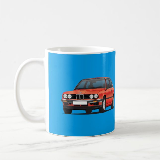 BMW 3 serie, E30, skina rött Kaffemugg (Vänster)