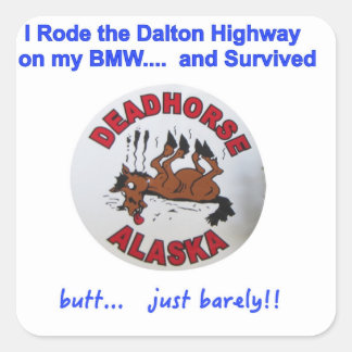 BMW Dalton Highway Survivor Fyrkantigt Klistermärke