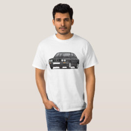 BMW E30 (3-series), svart illustration, t-skjorta Tee
