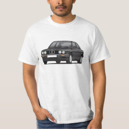 BMW E30 (3-series), svart illustration, t-skjorta Tee Shirt