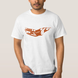 bmw e30 flammar på t-skjortan t-shirt