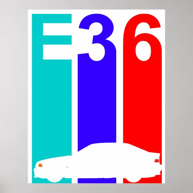 BMW E36 Bimmer Poster (Framsidan)