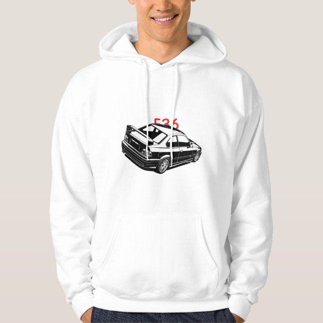BMW E36 Coupé Classic Sportbil Hoodie (Framsida)