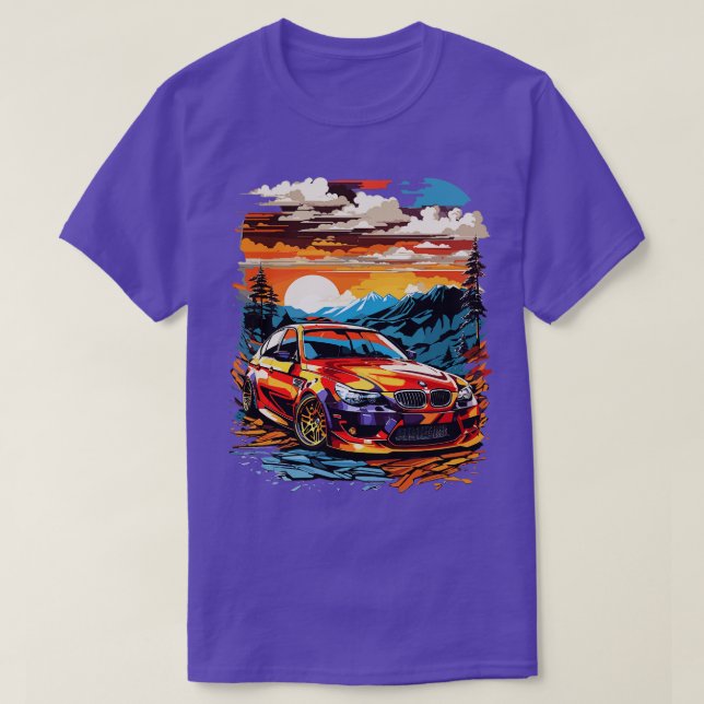 BMW E60-bil T Shirt (Design framsida)