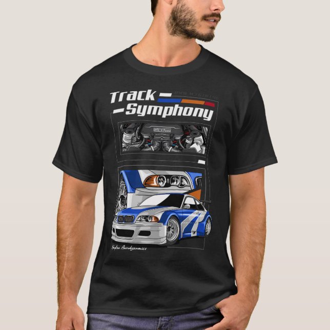 Bmw Gtr Track Symphony T Shirt (Framsida)