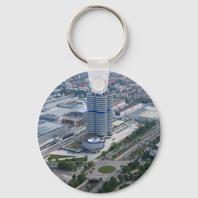 BMW Headquarters i München Keychain Nyckelring (Framsida)