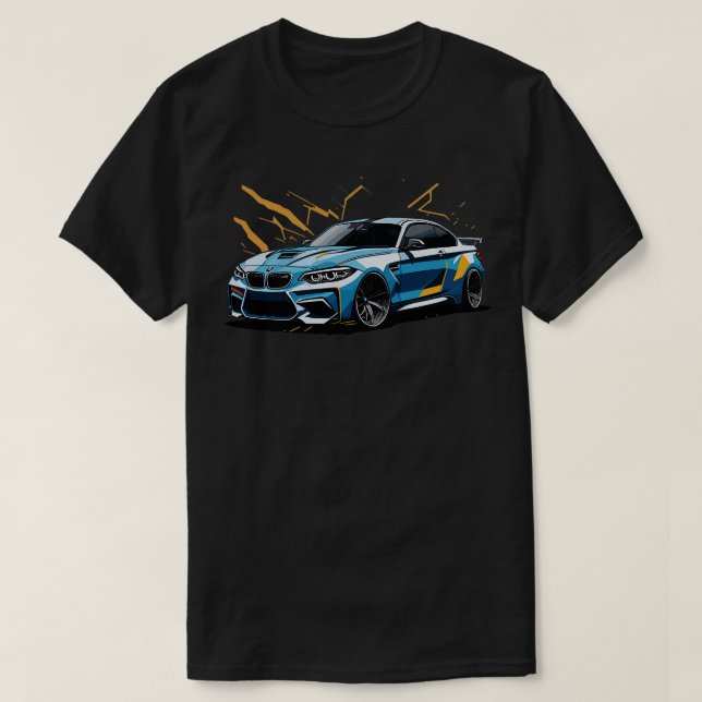 BMW M2 f87 Graffiti Stil T Shirt (Design framsida)