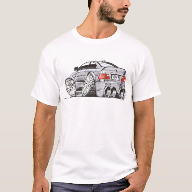 BMW M3 coupé E36 face arrière T Shirt (Framsida)