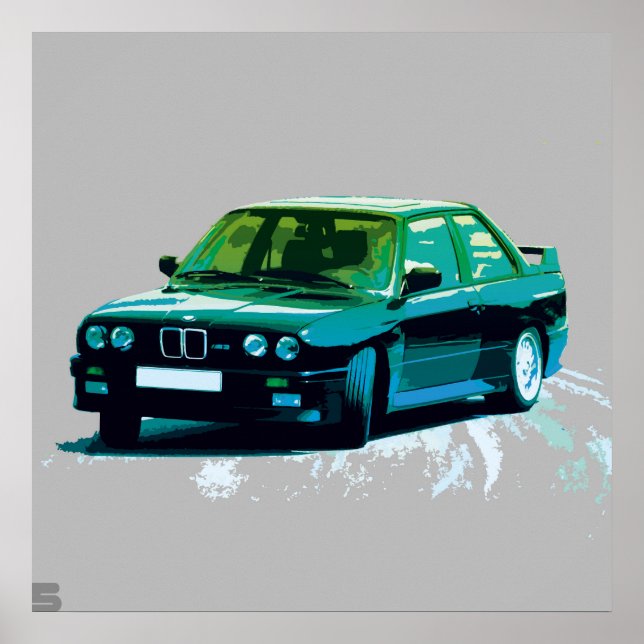 BMW M3 E30 POSTER (Framsidan)
