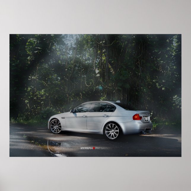 BMW M3 E90 i Mist Poster (Framsidan)