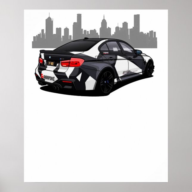 BMW M3 F80 POSTER (Framsidan)