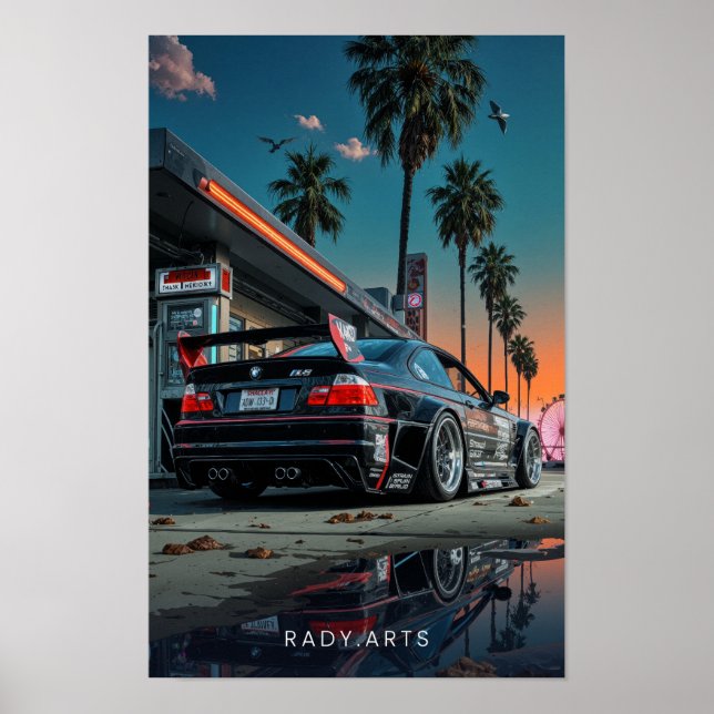BMW M3 Poster av Boardpromenader Art (Framsidan)