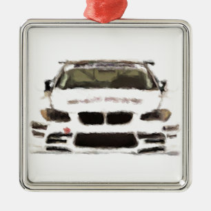 BMW M3 räcker den tävlings- bilen målad konst Julgransprydnad Metall