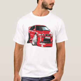 BMW M3 rouge E36 caricature automobile T Shirt