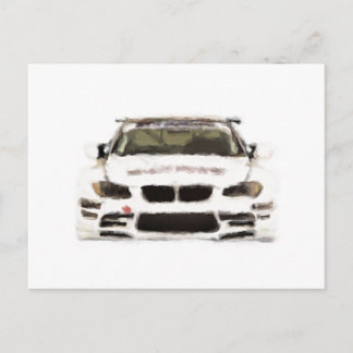 BMW M3-Tävla: Färgmålad konsthenselmall Vykort