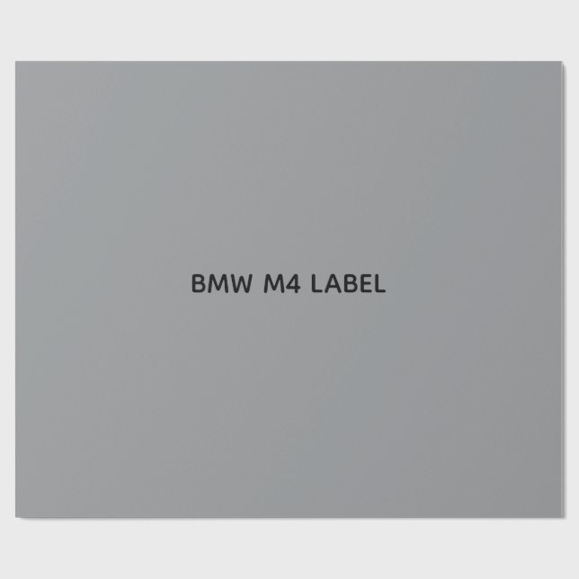 BMW M4 ETIKETT  PRESENTPAPPER (Platt)