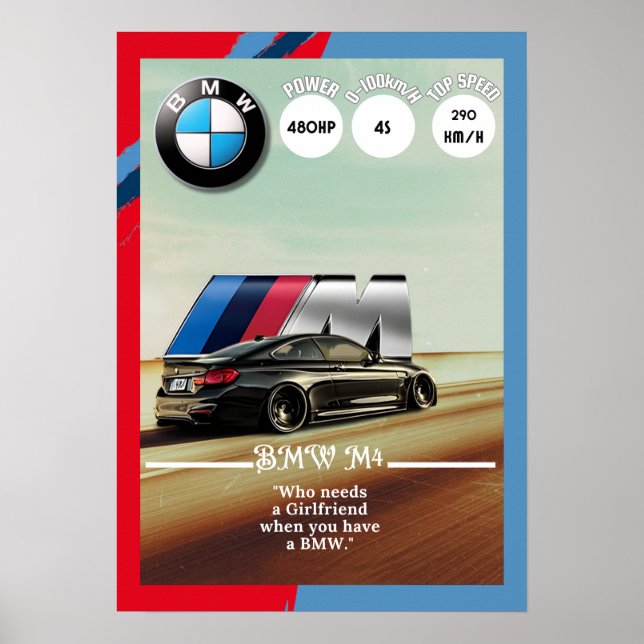 BMW M4 poster (Framsidan)