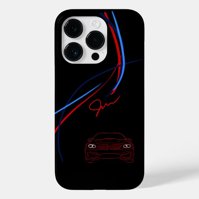 BMW M4 Rand iPhone 14 Fodral (Baksida)