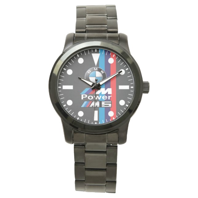 BMW M5 MPower Stainless Steel Quartz Watch Armbandsur (Framsida)