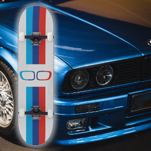 BMW M rand och njurar fläkt art, vit, vit Skateboard Bräda 20 Cm